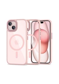 COFI - TechProtect MagMat magnetisch Hülle iPhone 15 transparentes Rosa - Rosa OneSize