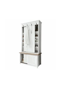LOBERON - Garderobe Remerton weiß/braun - weiß/braun