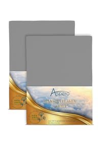 Aspero® - 2 x Spannbettlaken aus Bio-Baumwolle - Anthrazit/Petrol