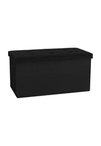 VCM. - Stoff Sitzbank | Maße ca. H. 38 x B. 76 x T. 38 cm | Kiste für flexiblen Einsatz in allen Wohnräumen | Aufbewahrungsbox | Sitztruhe - Boxas - Anthrazit