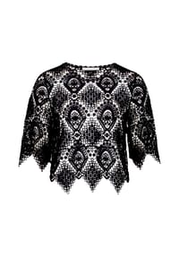 BETTY & CO - Lochstrick-Pullover mit Lochmuster - Schwarz
