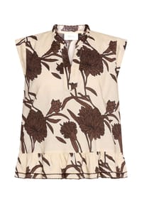 CARTOON - Blusentop, V-Ausschnitt, für Damen - 7875 BEIGE/BROWN