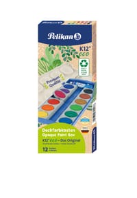 Pelikan - Deckfarbkasten K12® eco, 12 Farben - MEHRFARBIG