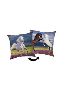 COFI - Horse Kopfkissen  Premium Dekokissen mit beidseitigem Digitaldruck - Mehrfarbig 40x40 cm