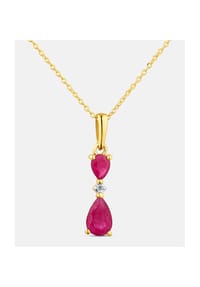 Diamant L'eternel - Kette mit Anhänger, mit Rubin, 375 Gelbgold - gold