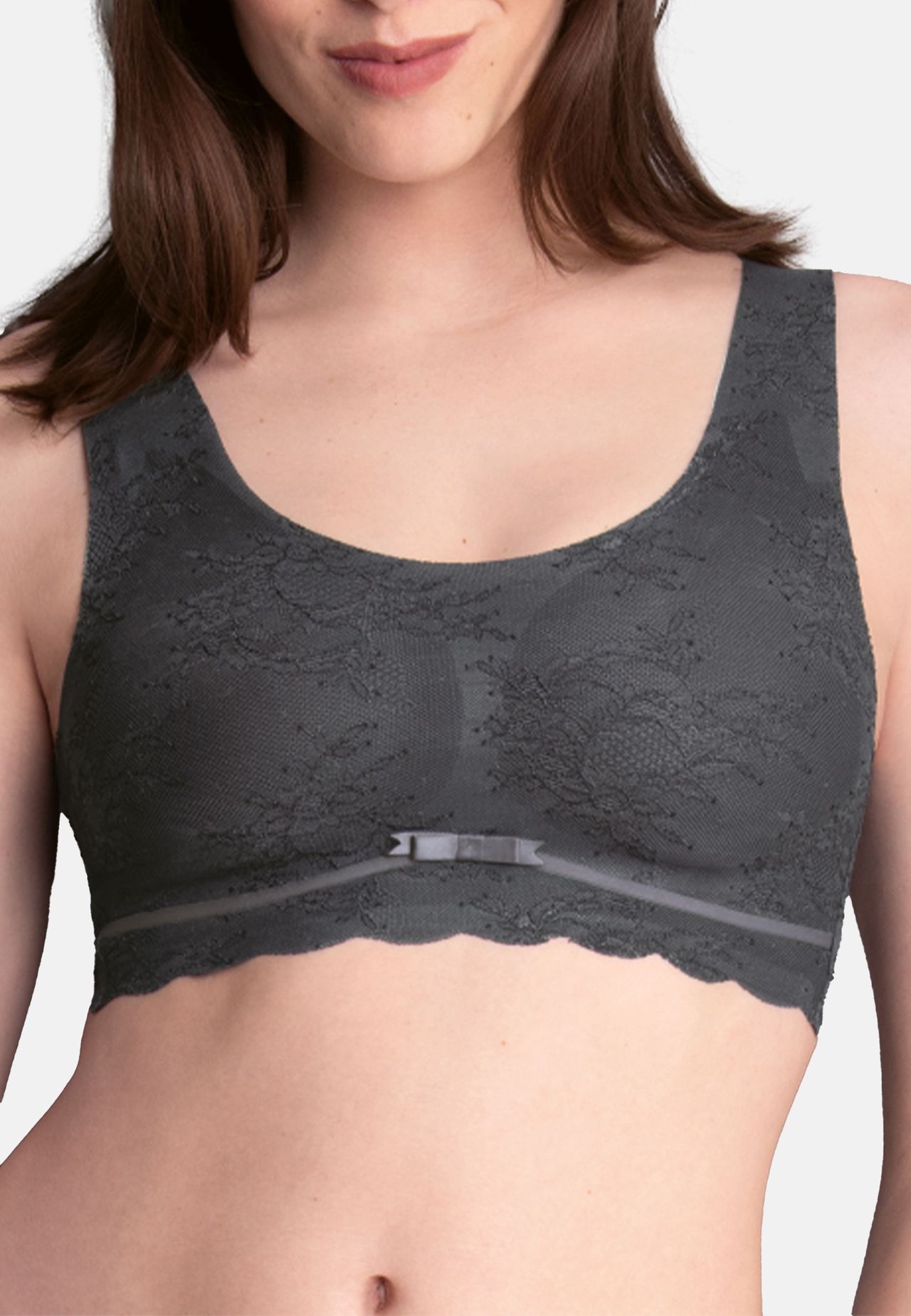 Anita Essentials Lace Bralette, Schleife, Spitze, FüR Damen, Grau, M