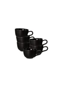 Seltmann Weiden Espressotassen Liberty Velvet Black 100 ml 6er Set schwarz - LIBERTY VELVET BLACK - schwarz