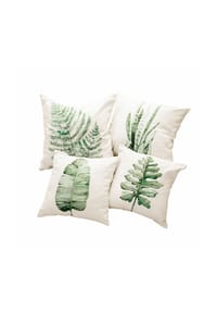LOBERON - Kissenhülle 4er Set Marly creme/grün - creme/grün