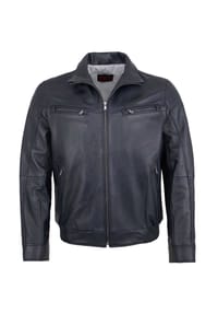 MADDOX - Herren Lederjacke Blouson Lammnappa navy - navy