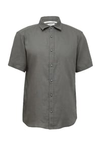 s.Oliver - Leinenhemd, Regular Fit, Kurzarm, Kent-Kragen, für Herren - 0120 WHITE