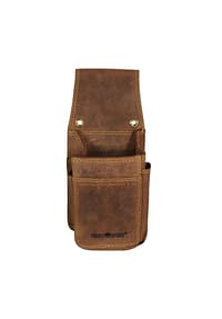 GREEN BURRY Vintage - Vintage Gürteltasche Leder 14,5 cm - braun