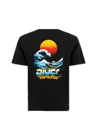 OLDSKULL - T-Shirt Retro Pixel Wave Logo Graphic im zeitlosen Retro-Design mit Vintage-Print - Black