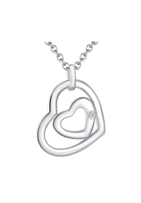 Luluandjane - Damen Kette aus 925/- Sterling Silber in Silber mit Diamant - 