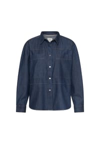 camel active - Jeansbluse mit Brusttaschen - Indigoblau