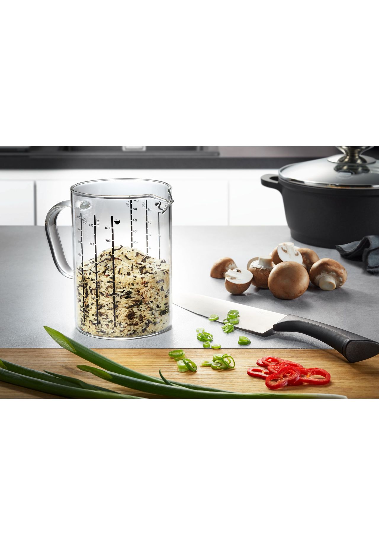 Gefu® Messbecher "Meti",Glas, Skalierung, 1 L, Transparent