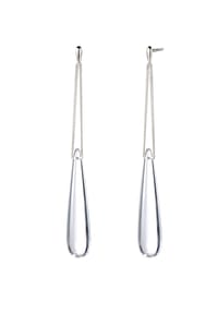 elli. - Ohrringe Resin Tropfen Transparent 925 Sterling Silber - Silber