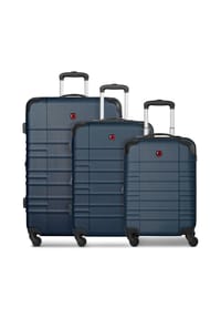 WENGER® Amplar Evo - Amplar Evo 4 Rollen Kofferset 3-teilig mit Dehnfalte - navy blue