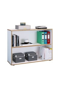 VCM. - Holzregal stehend | platzsparender Aktenschrank | Maße ca. H. 74 x B. 100 x T. 33 cm | Elegantes Regal | Büroregal – Salia 2fach B. 100 cm - Anthrazit