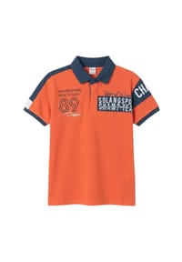 Solang - Poloshirt mit sportlichen Print-Elementen - Grün