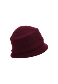 SEEBERGER - Wollhut, Emblem, für Damen - 24 BURGUNDY