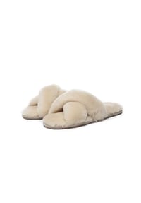 EVERAU® - Damen Crossover Slides Dove - CREAM