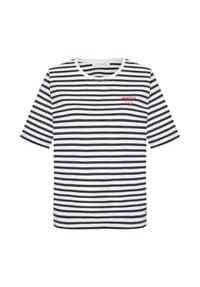 BETTY & CO - Basic Shirt mit Ringel - Weiß/Blau