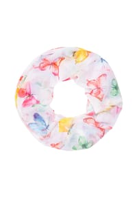 Seasons of April - Schal Loop Emily Leichter Damen Loop mit Aquarell Schmetterlingsmuster, Weich & Dünn - Altrosa