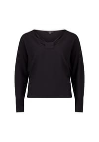zero - Strickpullover mit Fledermausärmeln - Black Beauty