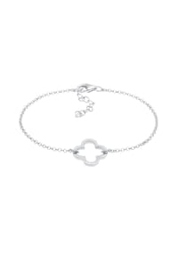 elli. - Armband Kleeblatt Cut-Out Design Glück Talisman 925 Silber - Gold