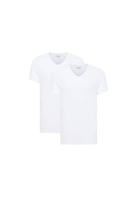 MUSTANG® - Herren T-Shirts, 2er Pack - Amado, Bio-Baumwolle, Single Jersey, V-Ausschnitt - Schwarz