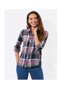 Witt - Flanell-Bluse - marine-altrosa-kariert
