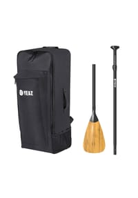 YEAZ - Trolley-Rucksack und Carbon/Bambus-Paddel KIT PLUS - schwarz