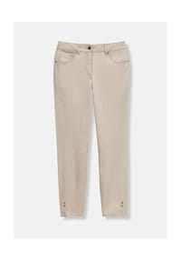 MADELEINE - Schlanke 7/8-Jeans mit Strass-Dekoration - sand