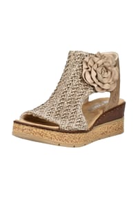 rieker - Schaftsandalen, Blumen, für Damen - Beige