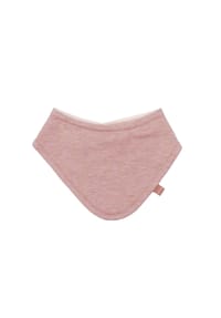 maximo® - GOTS BABY-Tuch, Druckknopf Microringel, Futter Jersey geraut - altrosameliert-rehbraun