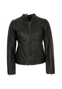 7eleven - Damen Lederjacke Lammnappa schwarz - schwarz