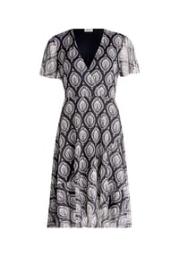 CARTOON - Volantkleid, Knielang, für Damen - 6890 PURPLE/BLACK