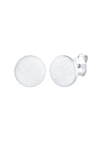 KUZZOÍ - Ohrringe Herren Stecker Basic Geo Brushed Trend 925 Silber - Gold