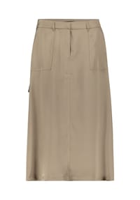 BETTY BARCLAY - Satinrock mit aufgesetzten Taschen - Soft Olive
