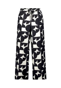 BETTY & CO - Schlupfhose mit Print - Schwarz/Weiß