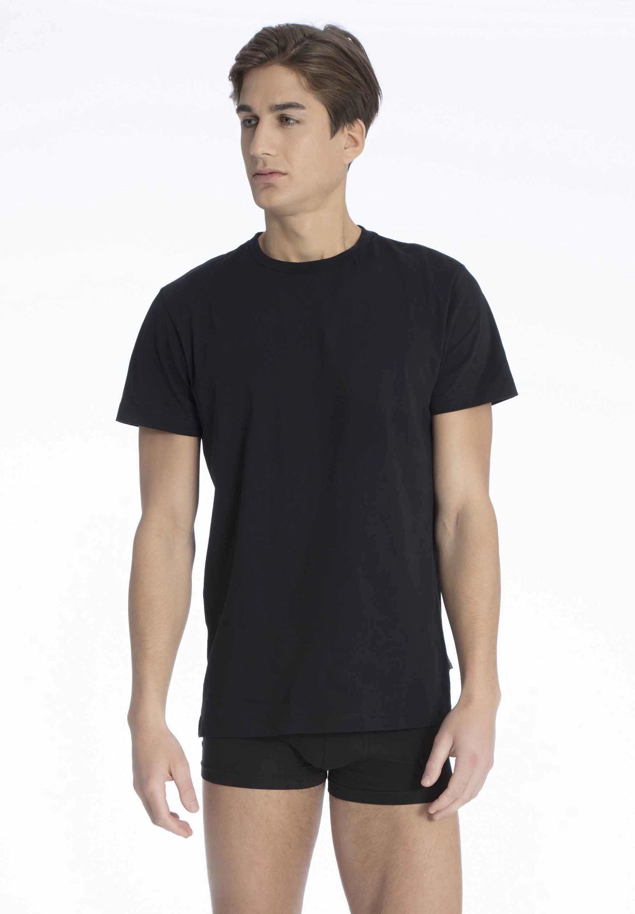 Jockey® T-Shirt, 2Er-Pack, Rundhalsausschnitt, FüR Herren, Schwarz, S