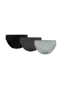 seidensticker - Slip, 3er-Pack, für Herren - 483 BLK/ANTHRA/GRE