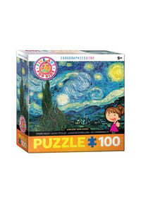 eurographics - Puzzle Sternennacht von Vincent van Gogh, 100 Teile, 48 x 33 cm - 