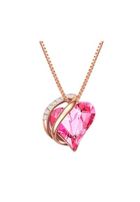 Rafaela Donata - Damen Kette aus 925/- Sterling Silber in Roségold mit verziert mit Kristallen von Swarovski® - rosa