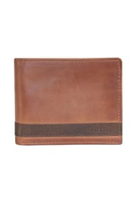 FOSSIL Turk - Quinn Geldbörse Leder 11,5 cm - brown