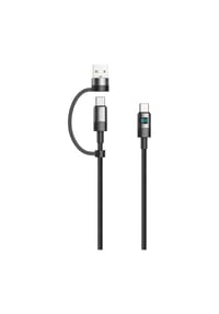 COFI - Xssive 2in1 PD Schnelllade-USB-Kabel XSS-CCA-1.2m - Schwarz 1,2m