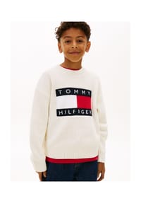 TOMMY HILFIGER - Sweatshirt, Rundhals, für Kinder - YA8  WHITE
