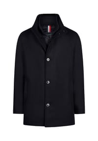 HECHTER PARIS - Jacke Modern Fit mit Stehkragen und Knopfleiste - Schwarz