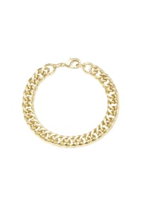 JACQUES CHARREL - Armband Doppel-Panzer, hochwertige Kupfer Zink Legierung - gold