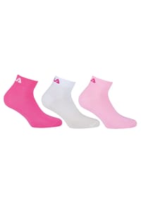 FILA - Quarter Socken Unisex, 3 Paar - Kurzsocken, Sport, Logo-Bund, uni, 35-46 - Classic